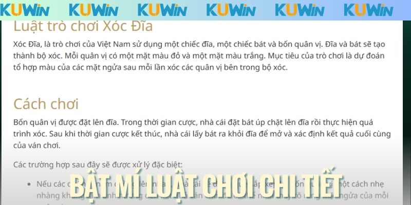 Bật mí luật chơi chi tiết
