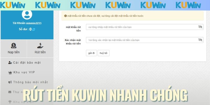 Các phương thức rút tiền nhanh chóng